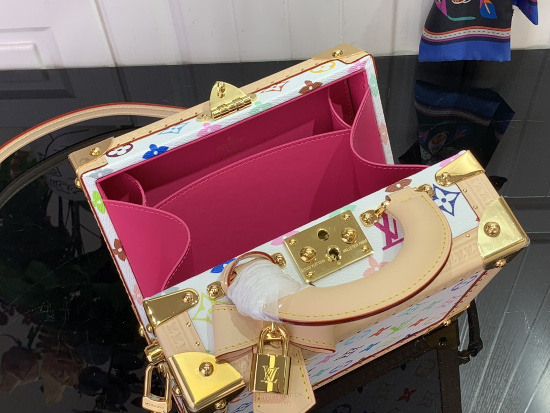 LV x TM St Small Suitcase White and Tri-Color Box and Bag - Image 10
