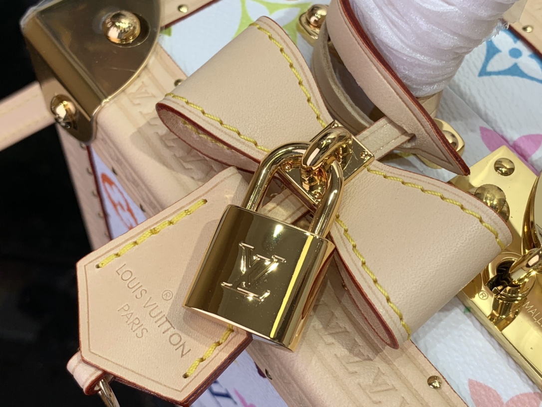 LV x TM St Small Suitcase White and Tri-Color Box and Bag - Image 8