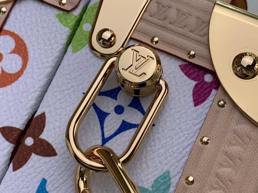 LV x TM St Small Suitcase White and Tri-Color Box and Bag - Image 7
