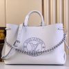 White Bella Tote Lv Circle Ys pattern