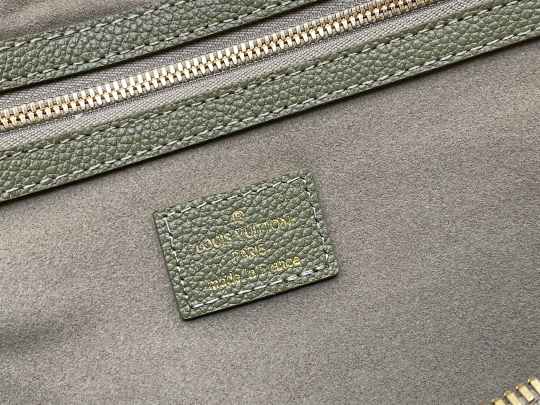 Grass Green Full Leather Embossed Silkscreen Travel Bag - Image 9