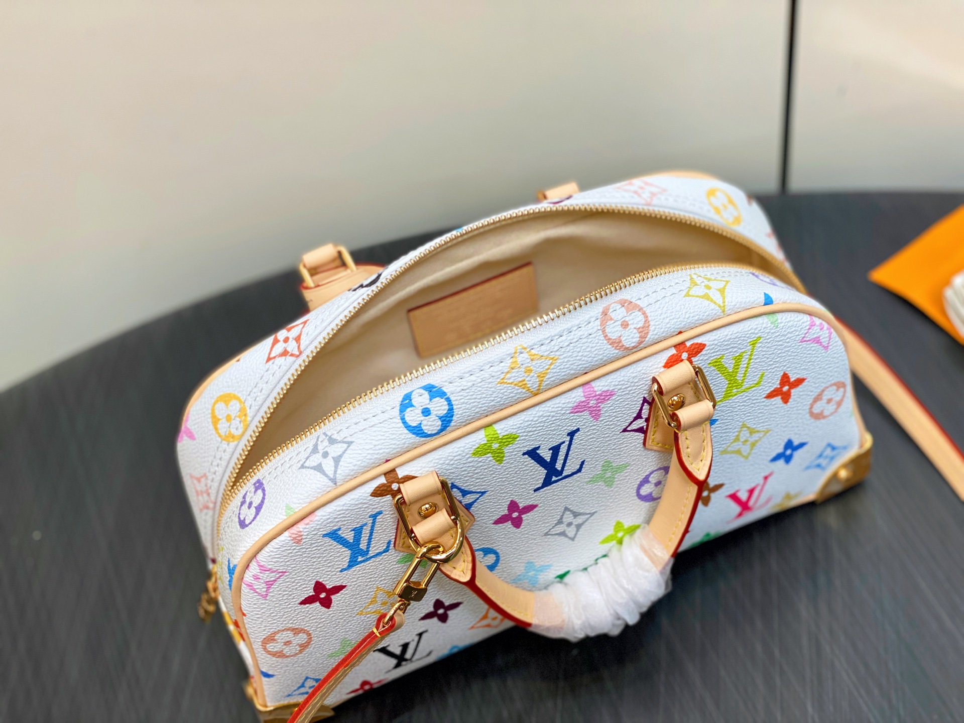 White Bowling LV x TM Handbag East West - Image 13