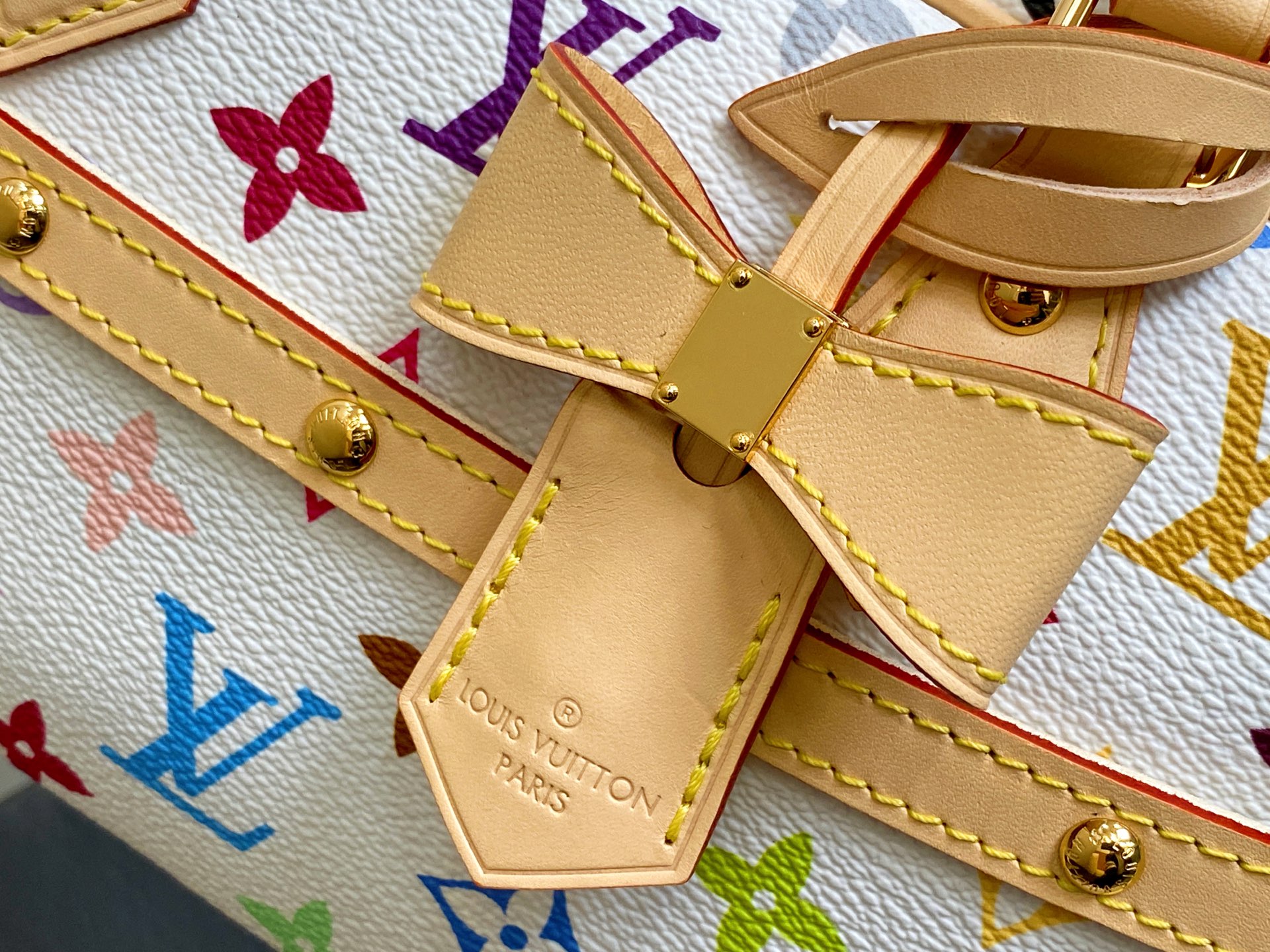 White Bowling LV x TM Handbag East West - Image 10