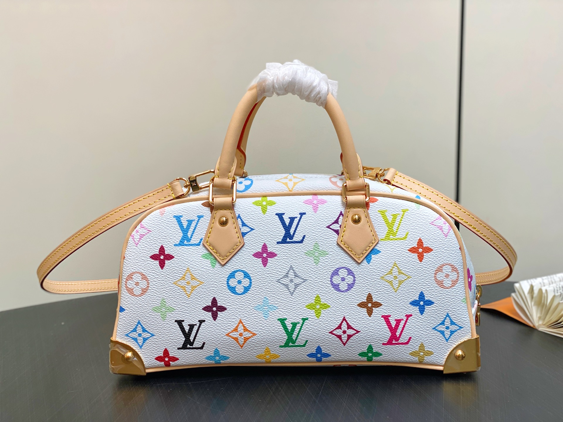 White Bowling LV x TM Handbag East West - Image 5