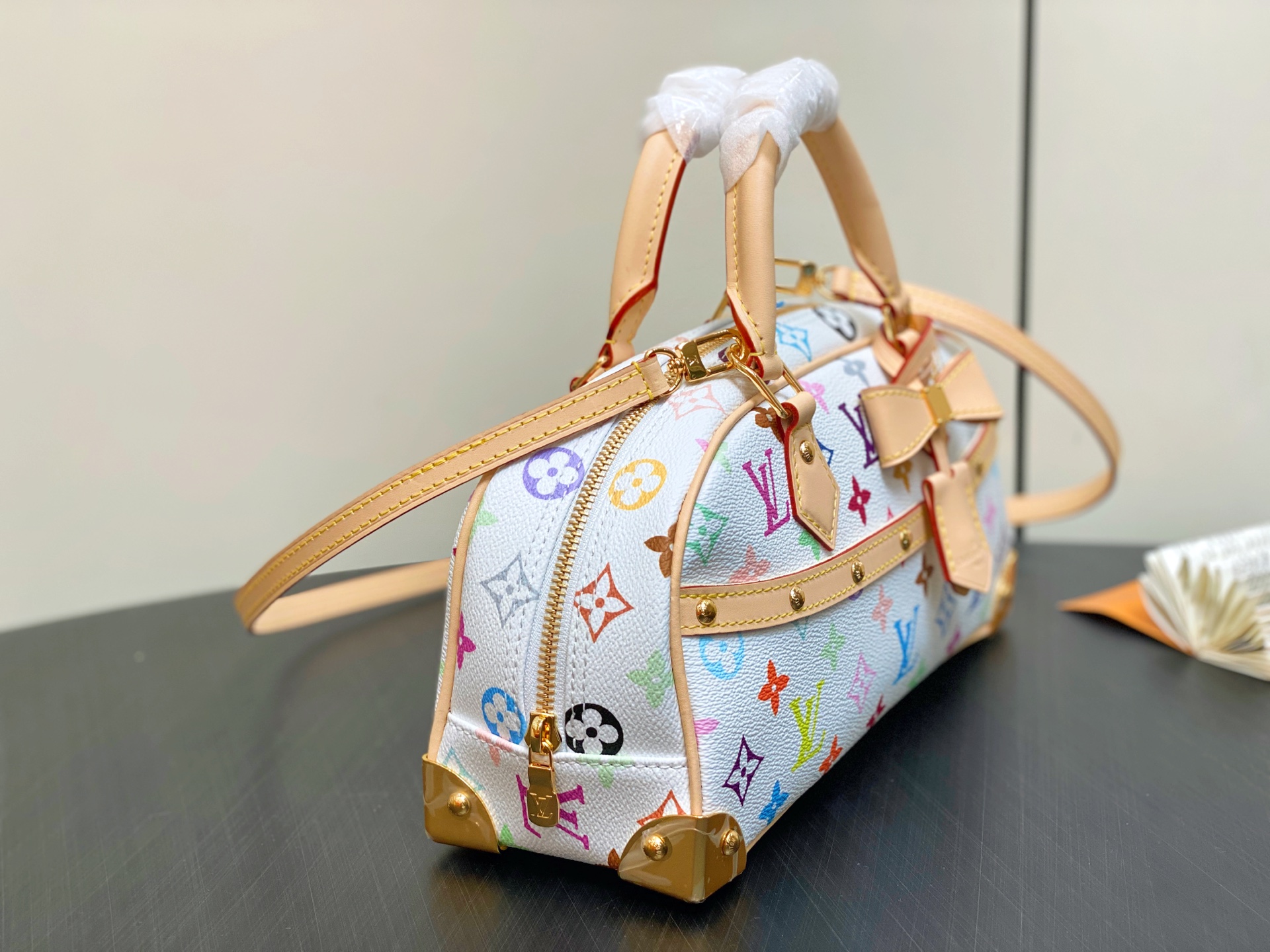 White Bowling LV x TM Handbag East West - Image 4