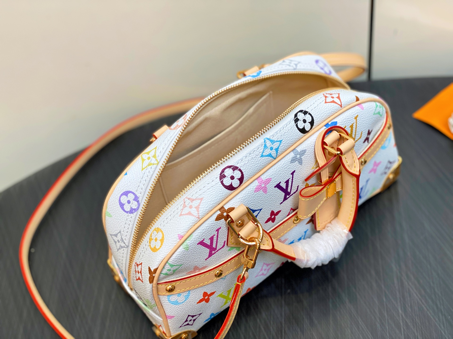 White Bowling LV x TM Handbag East West - Image 3