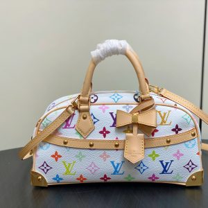 White Bowling LV x TM Handbag East West