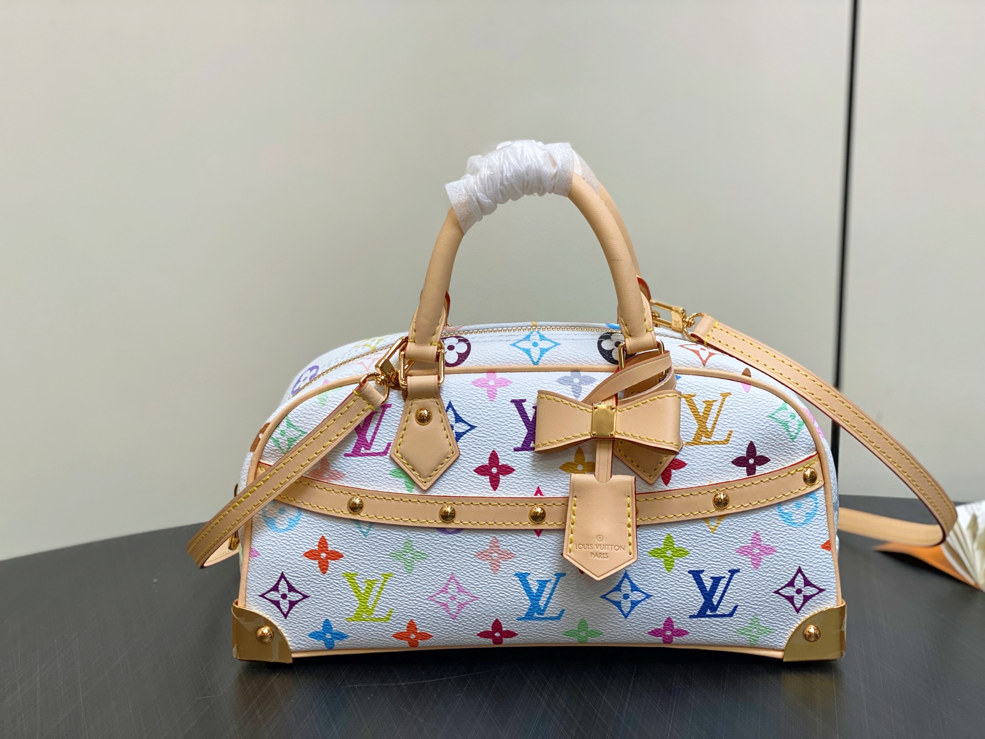 White Bowling LV x TM Handbag East West