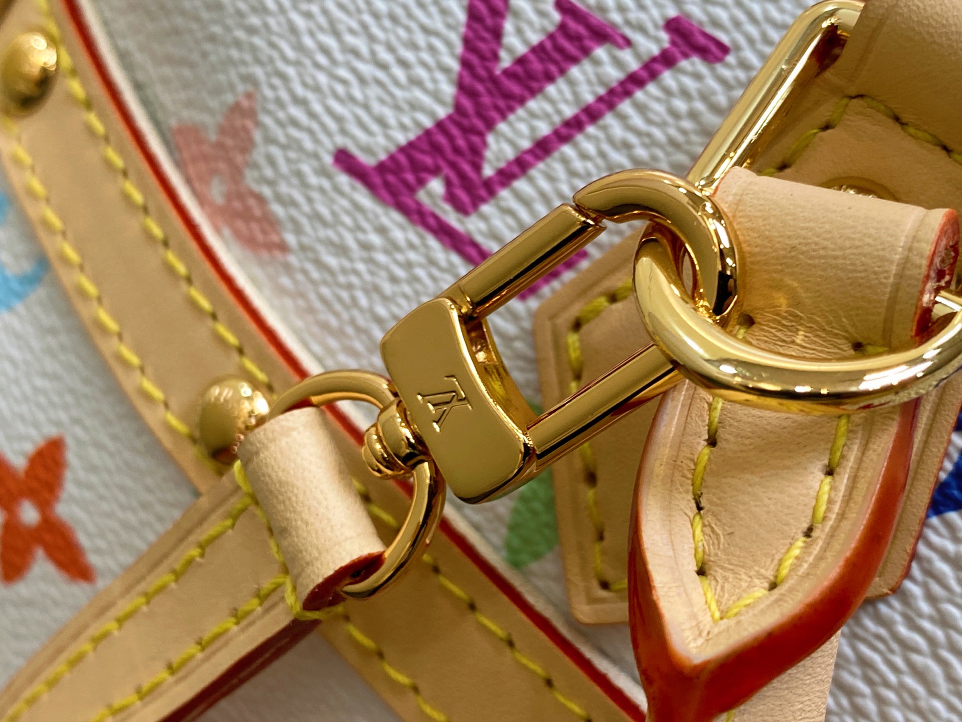 White Bowling LV x TM Handbag East West - Image 7